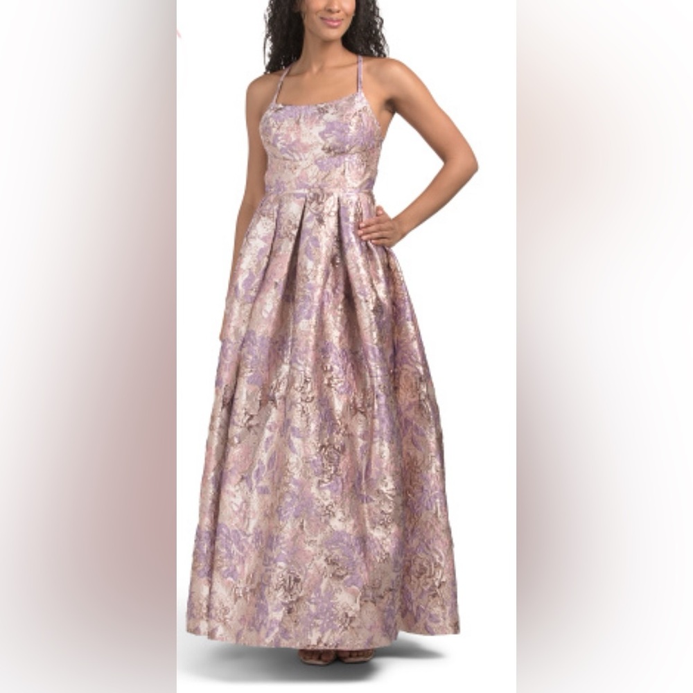Camryn floral brocade gown